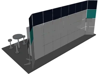 Trade Show Booth 3D Model preview