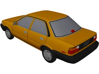 Toyota Corolla (1990) 3D Model preview