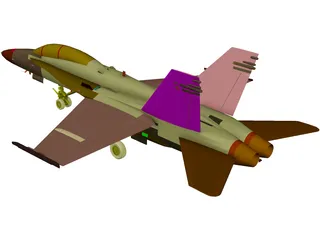 F-18D 3D Model preview