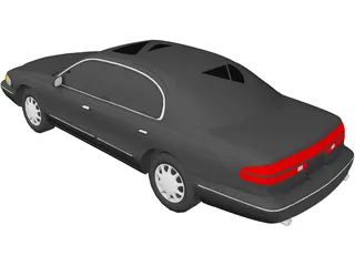 Lincoln Continental (1997) 3D Model preview
