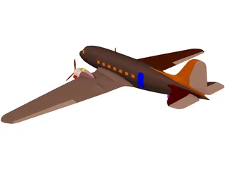 Douglas DC-3 3D Model preview