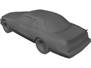 Ford Thunderbird Stock Car (1987) 3D Model preview