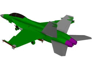 F-18F 3D Model preview