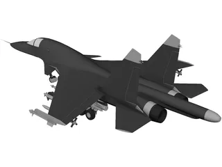 Sukhoi Su-27IB Flanker 3D Model preview