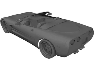 Chevrolet Corvette Convertible (2002) 3D Model preview