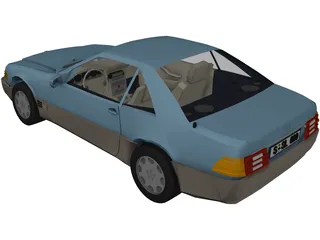 Mercedes-Benz 600 SL 3D Model preview