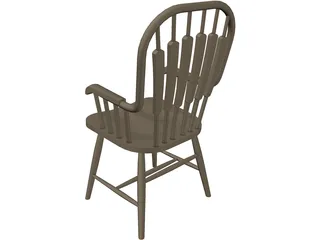Chair Wooden 3D Model preview