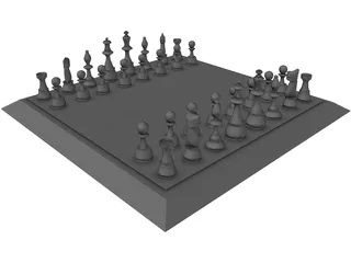 Chessboard 3D Model preview