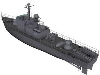 USS Linux Patrol Boat 3D Model preview