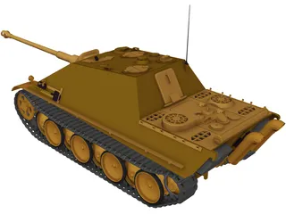 J Panther Tank 3D Model preview