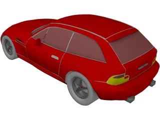 BMW Z3 Coupe (2001) 3D Model preview