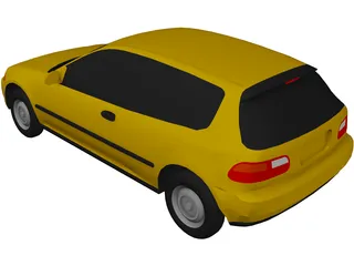 Honda Civic Hatchback 3D Model preview