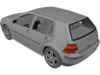 Volkswagen Golf IV (5 doors) 3D Model preview