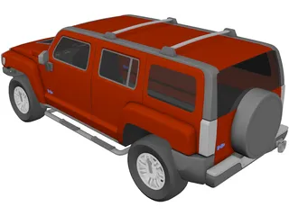 Hummer H3 3D Model preview