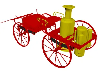 Steam Car 3D Model preview