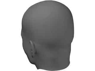Man Head 3D Model preview