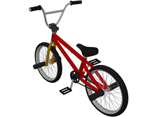 BMX Flame Bike 3D Model preview