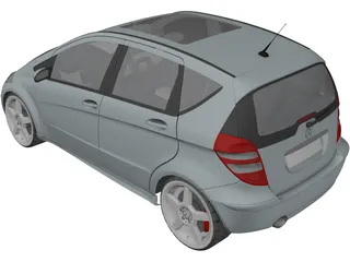 Mercedes-Benz A-Class (2005) 3D Model preview