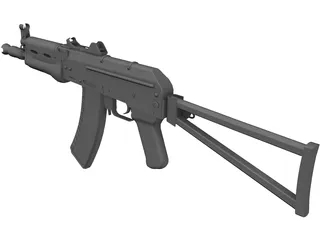 AKS 74U 3D Model preview