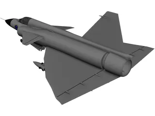 Saab 35 Draken 3D Model preview