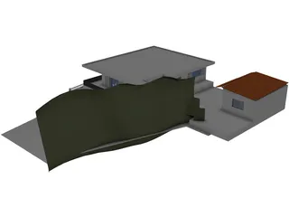 Greek Country House 3D Model preview