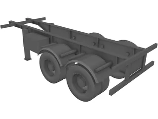 Trailer 20 feet 3D Model preview