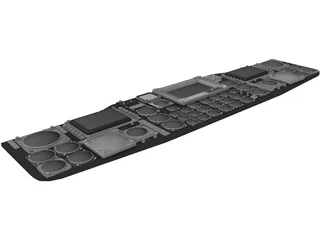 Sikorsky MH-53 Main Instrument Panel 3D Model preview