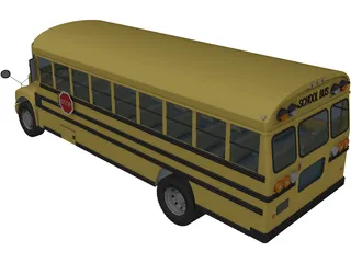School Bus 3D Model preview