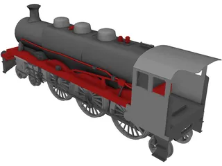 Steam Locomotive 3D Model preview