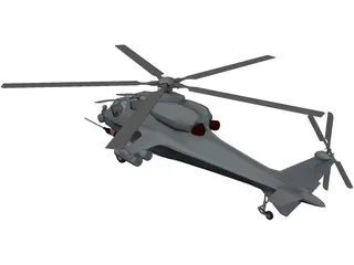 CAIC WZ-10 Gunship 3D Model preview