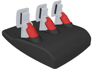 Logitech G25 Pedals 3D Model preview