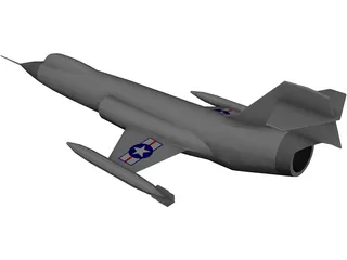 Lockheed F-104 Starfighter 3D Model preview