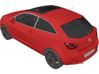 Seat Ibiza (2008) 3D Model preview