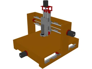 CNC Machine (Router) from Wood 3D Model preview