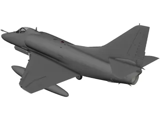 A-4 Skyhawk 3D Model preview