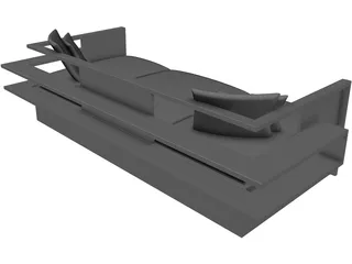 Sling Sofa 3D Model preview