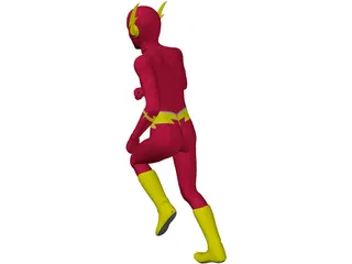 Flash Super Hero 3D Model preview