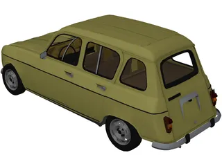 Renault 4 3D Model preview