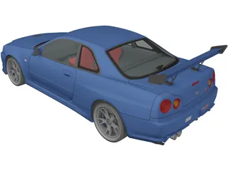 Nissan Skyline GT-R 3D Model preview