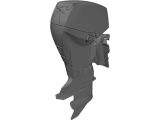 Evinrude E-Tec 40-60 HP Outboard Motor 3D Model preview