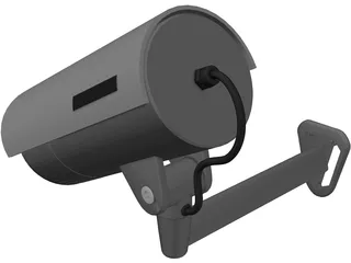Sony Colour CCTV Security Camera 3D Model preview