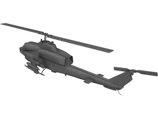 Bell AH-1 Cobra 3D Model preview