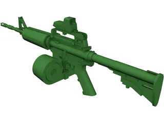 M4A1 3D Model preview