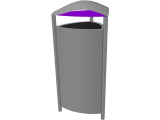 Trash Can 3D Model preview