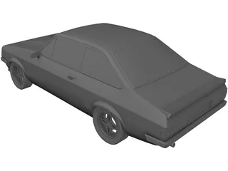 Ford Escort MK2 3D Model preview