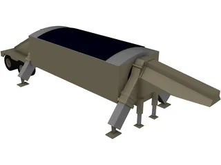 THAAD Radar 3D Model preview