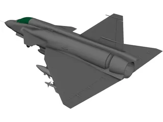 SAAB AJ-37 Viggen 3D Model preview
