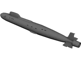 Yasen Class Submarine 3D Model preview