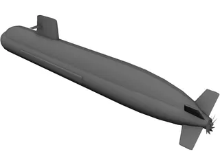 Soyru Class Submarine 3D Model preview