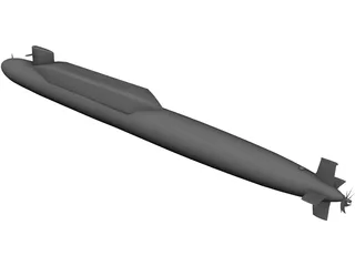 Jin class Missile Submairne 3D Model preview